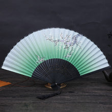 Load image into Gallery viewer, Chinese Japanese DIY Plain Color Bamboo Large Rave Folding Hand Fan Event Party Supplies 1pcs