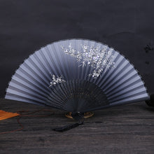 Load image into Gallery viewer, Chinese Japanese DIY Plain Color Bamboo Large Rave Folding Hand Fan Event Party Supplies 1pcs