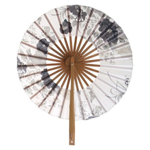 Load image into Gallery viewer, Japanese Sakura Flower Pocket Folding Hand Fan Round Circle Party Decor Gift