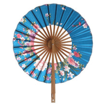 Load image into Gallery viewer, Japanese Sakura Flower Pocket Folding Hand Fan Round Circle Party Decor Gift