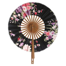 Load image into Gallery viewer, Japanese Sakura Flower Pocket Folding Hand Fan Round Circle Party Decor Gift