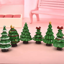 Load image into Gallery viewer, 6 pieces Cute Merry Christmas Tree Ornaments Terrarium Accessories Fairy Garden Figurines Doll House Decor