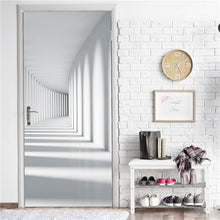 Load image into Gallery viewer, 2PCS/Set Simple Geometric Wallpaper On The Door Home Decor Door Stickers Self Stick Stairs Pattern Waterproof Renovation Poster