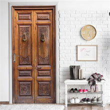 Load image into Gallery viewer, 2PCS/Set Simple Geometric Wallpaper On The Door Home Decor Door Stickers Self Stick Stairs Pattern Waterproof Renovation Poster