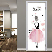 Load image into Gallery viewer, 2PCS/Set Simple Geometric Wallpaper On The Door Home Decor Door Stickers Self Stick Stairs Pattern Waterproof Renovation Poster