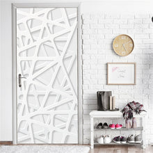 Load image into Gallery viewer, 2PCS/Set Simple Geometric Wallpaper On The Door Home Decor Door Stickers Self Stick Stairs Pattern Waterproof Renovation Poster