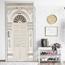 Load image into Gallery viewer, 2PCS/Set Simple Geometric Wallpaper On The Door Home Decor Door Stickers Self Stick Stairs Pattern Waterproof Renovation Poster