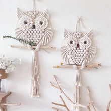 Load image into Gallery viewer, Novelty Owls Dream Catchers Cotton Macrame Wall Hanging Handmade Tassels Dreamcatcher Home Decoration 15/30cm