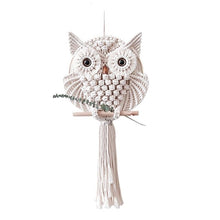 Load image into Gallery viewer, Novelty Owls Dream Catchers Cotton Macrame Wall Hanging Handmade Tassels Dreamcatcher Home Decoration 15/30cm