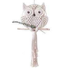 Load image into Gallery viewer, Novelty Owls Dream Catchers Cotton Macrame Wall Hanging Handmade Tassels Dreamcatcher Home Decoration 15/30cm