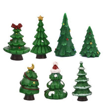 Load image into Gallery viewer, 6 pieces Cute Merry Christmas Tree Ornaments Terrarium Accessories Fairy Garden Figurines Doll House Decor