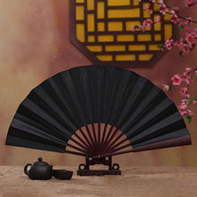 Load image into Gallery viewer, Chinese Japanese DIY Plain Color Bamboo Large Rave Folding Hand Fan Event Party Supplies 1pcs