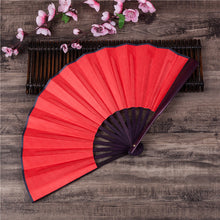 Load image into Gallery viewer, Chinese Japanese DIY Plain Color Bamboo Large Rave Folding Hand Fan Event Party Supplies 1pcs